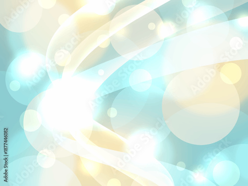 カラフルな光とウェーブの抽象的な背景