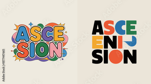 the image displays two versions of the asce envision logo one with a colorful playful design and another with bold simplified lettering high quality professional detailed