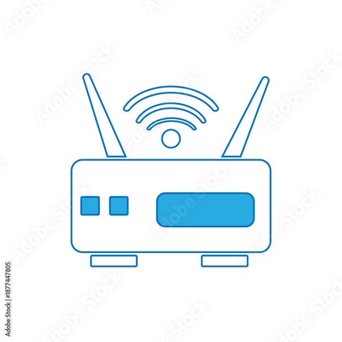 flat vector icon of wifi sign