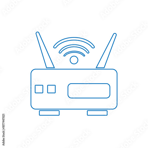 flat vector icon of wifi sign