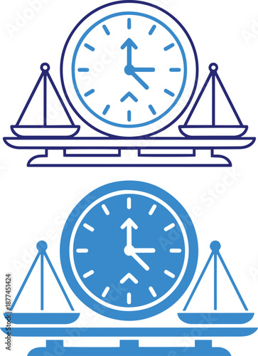 Time management and legal justice icon graphic vector illustration design