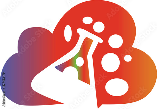 Modern Geometric Colorful Shape Vector logo with Center Abstract art, creative Symmetric Design.