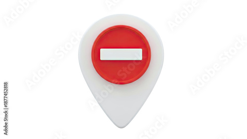 Location Pin with a 'No Entry' Symbol Free Download Location Pin with a 'No Entry' Symbol - GFXLoad