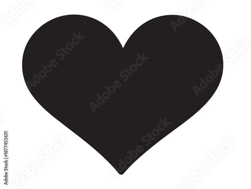 Nice minimal heart icon silhouette with modern stylish balance