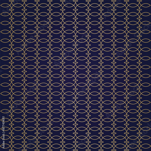 Islamic golden arabic pattern on dark background