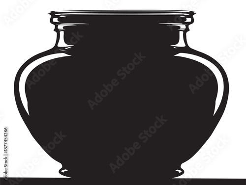Stunning jar silhouette with balanced simple decorative appeal