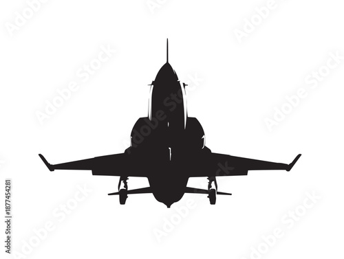 Stunning modern jet silhouette with sleek fast travel impression