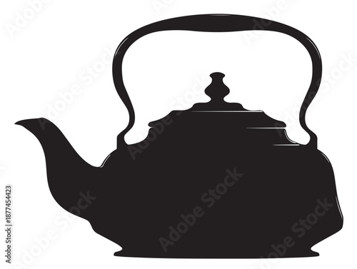 A gorgeous classic kettle silhouette for kitchen and home themes