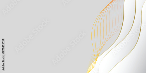 Abstract flowing lines on a light gray background.