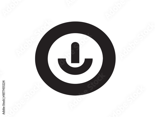 An elegant logout symbol with a stunning and modern black vector illustration