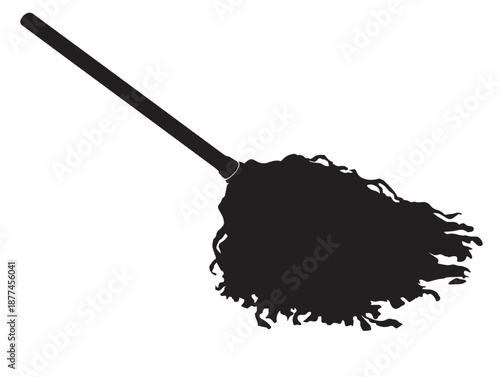 Stunning simple mop icon for hygiene and maintenance related designs
