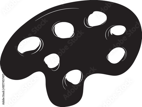 Stunning simple artist palette ideal for crafts and education themes