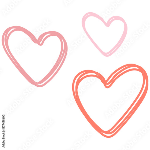 Hand Drawn Valentine Hearts