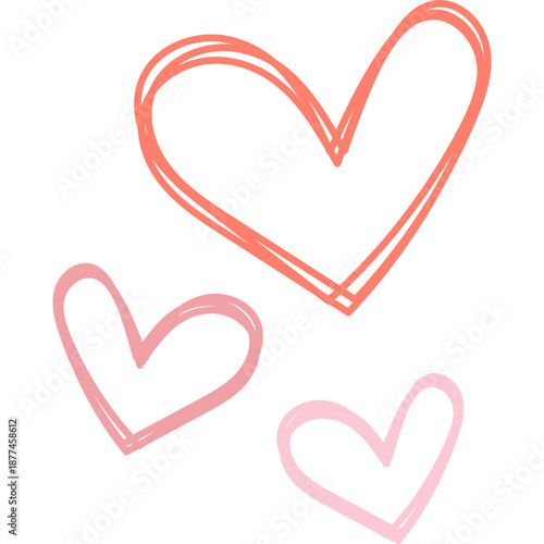 Hand Drawn Valentine Hearts