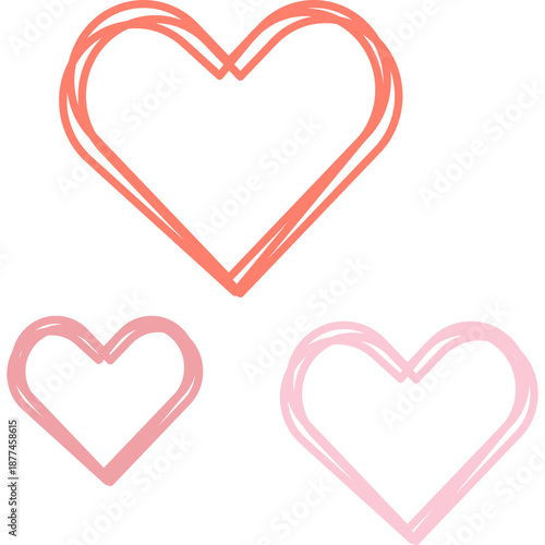 Hand Drawn Valentine Hearts