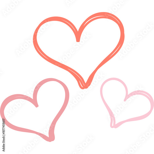 Hand Drawn Valentine Hearts