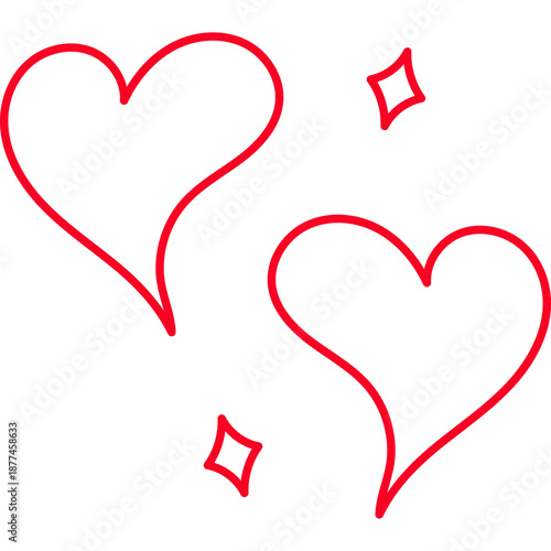 Hand Drawn Valentine Hearts