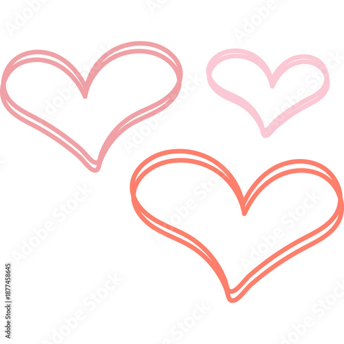 Hand Drawn Valentine Hearts