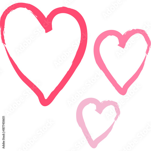 Hand Drawn Valentine Hearts