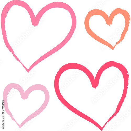 Hand Drawn Valentine Hearts