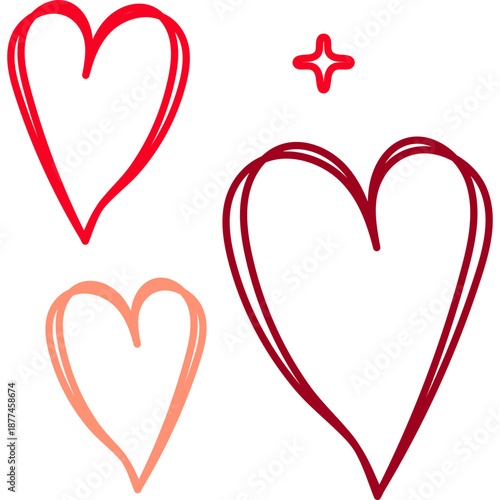 Hand Drawn Valentine Hearts