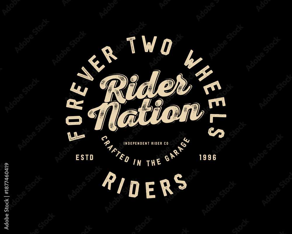 Fototapeta premium Motorcycle racing badges club emblems tshirt design Retro Racing Typography Graphics