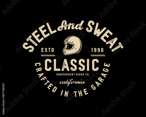 Motorcycle racing badges club emblems tshirt design Retro Racing Typography Graphics