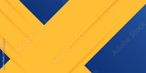 Abstract vector blue yellow banner geometric shapes background. Vector abstract graphic design banner pattern presentation background web template. abstract decoration