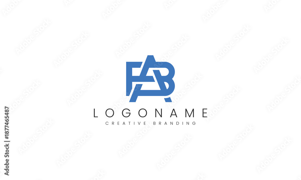 Fototapeta premium Minimalist BA Logo for Branding and Identity.