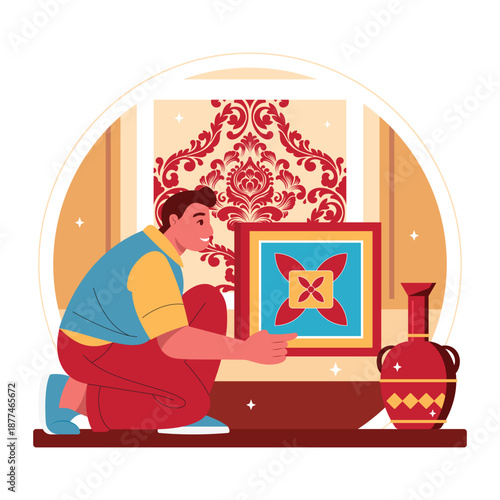 Traditional craftsmanship Vector Illustration EPS 10 File 