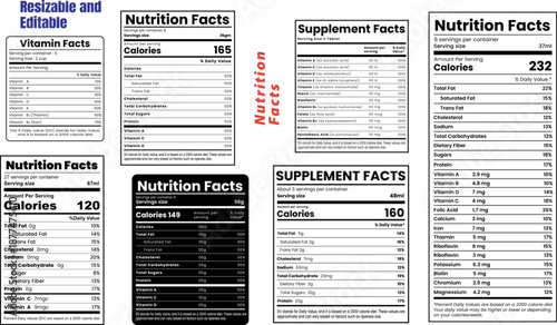 nutrition facts template, nutrition fact, supplement facts, vitamin fact vector,Dates Nutrition Facts