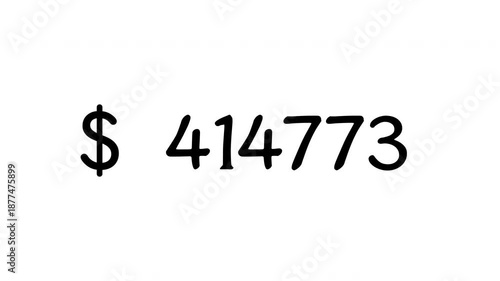 Dollar growth timer up to 1000000, one million Dollar Money Countdown, 1000000 dollars Animated Number Counter