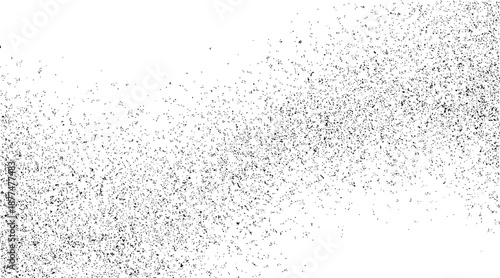  Distressed dust particle overlay. Grunge dotted stone backdrop. Sand specks, speckles, granules wallpaper. Vector dot   black and white graphic background with dust, speckles,