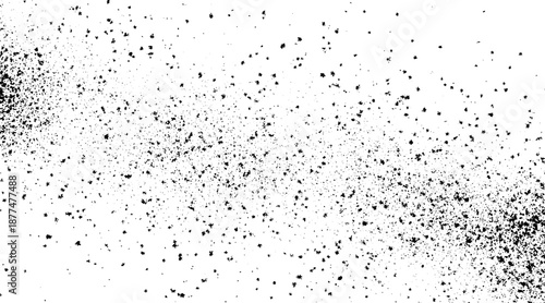  Distressed dust particle overlay. Grunge dotted stone backdrop. Sand specks, speckles, granules wallpaper. Vector dot   black and white graphic background with dust, speckles,