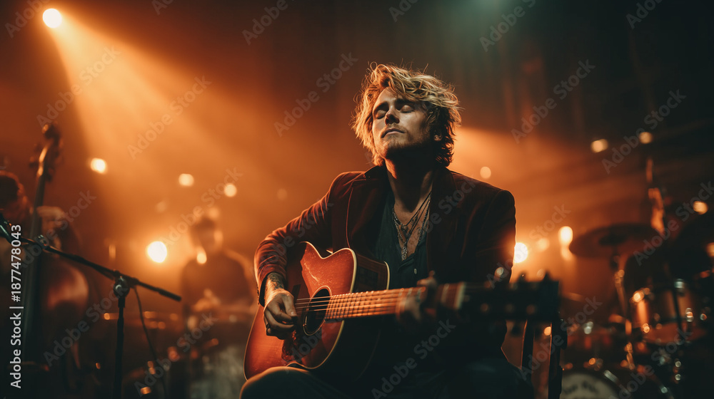 Obraz premium Passionate Guitar Performance 