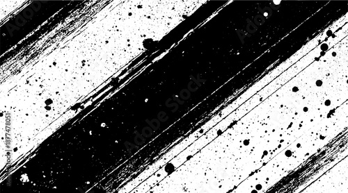 Grunge texture white and black. Vector texture dust and scratched. Grunge background. Vector grunge line hatch halftone abstract pattern. Isolated retro frame with grainy halftone