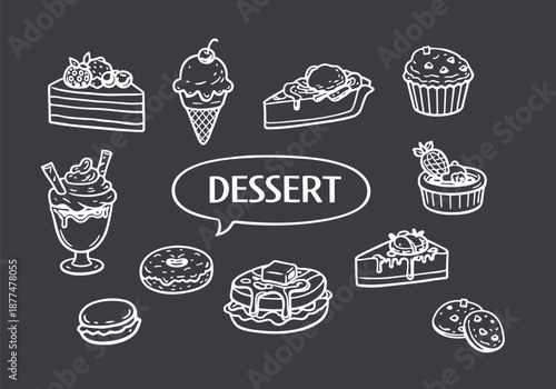 Hand-drawn Sweet Desserts Collection