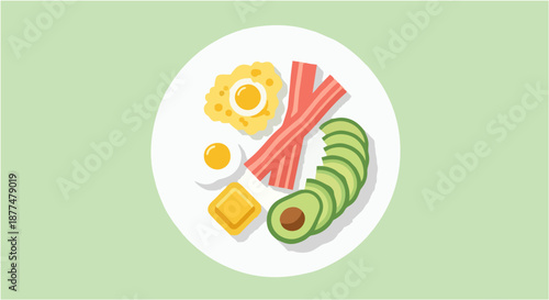 vector of healthy food