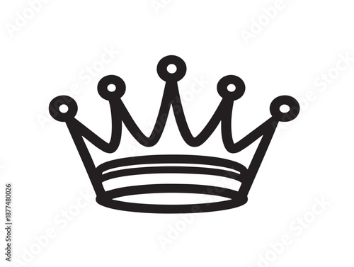 Elegant King Crown Illustration With Royal Luxurious Minimal Design Style  