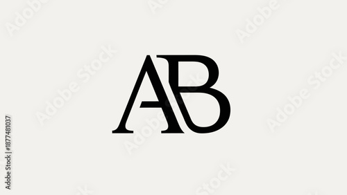 Large Letter Logo Design AB.