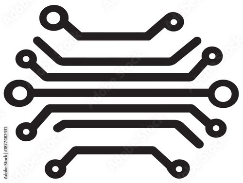 Beautiful Programming Symbol With Clean Logical Line Art  