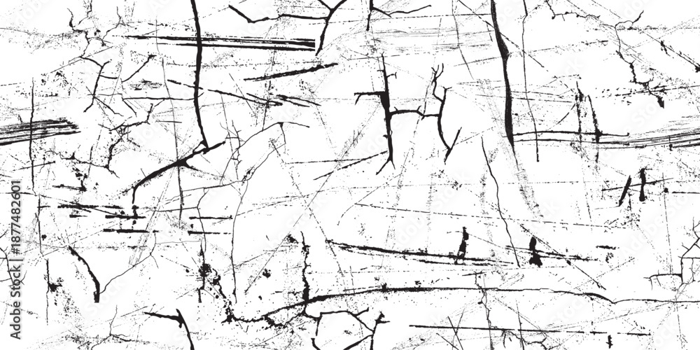 Fototapeta premium Scratched grungy endless pattern . seamless pattern texture. Organic overlay pattern . Vector repeatable scratchy texture .Screen print endless pattern texture. Scratches background texture.