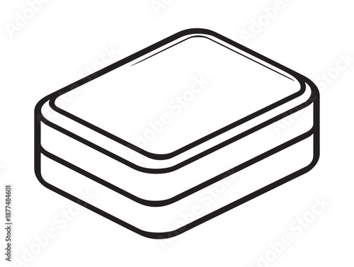 Clean personal care soap illustration with simple modern style