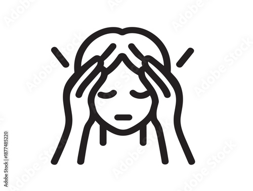 Mental health stress awareness illustration with simple elegant tone