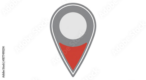 Gray and Red Map Pin location isolated on a transparent background Free Download Gray and Red Map Pin location isolated on a transparent background - GFXLoad