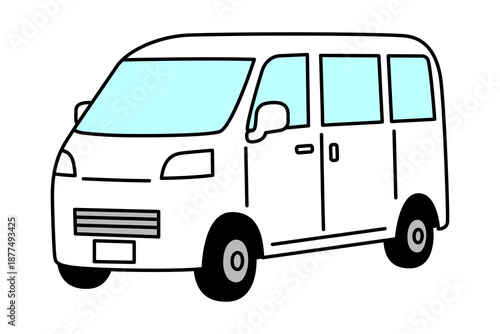 白い軽バン