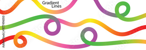 Colorful curved line.