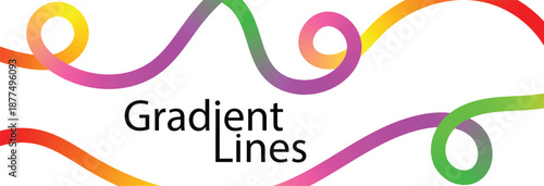 Colorful curved line.