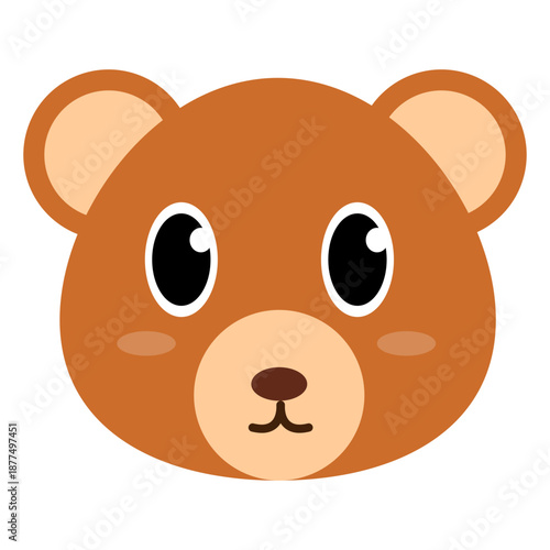 Cute Brown Bear Face