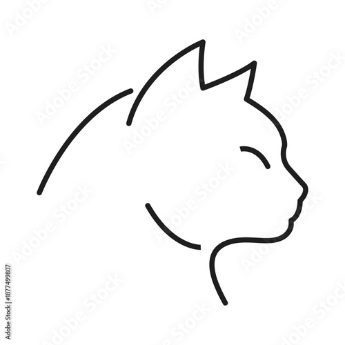 Pet Cat Line Icon